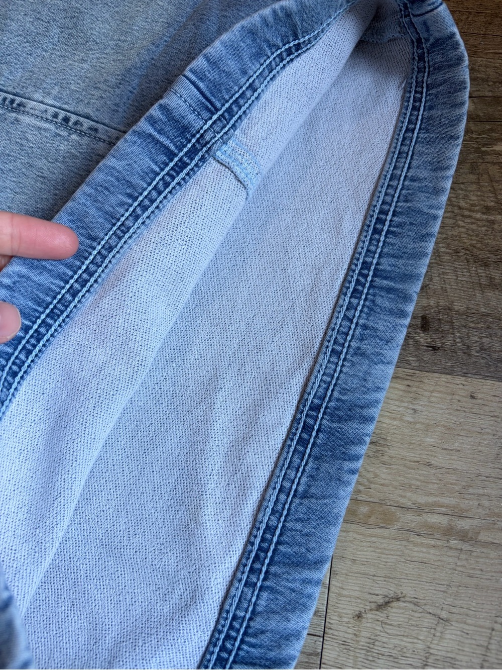 Aerie Daydream Denim Stretch Wide Leg Trouser Pants Size Large LONG - Picture 10 of 11